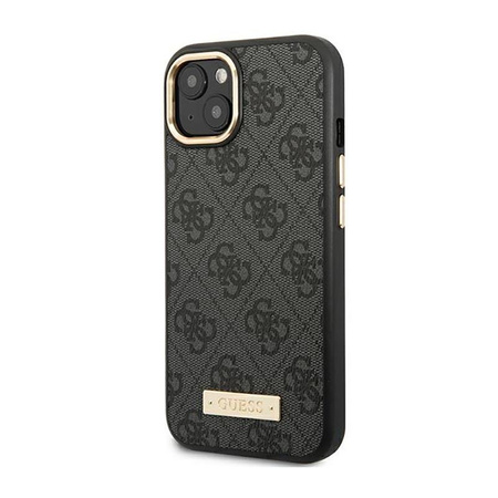 Guess 4G Logo Plate MagSafe - Etui iPhone 14 (czarny)