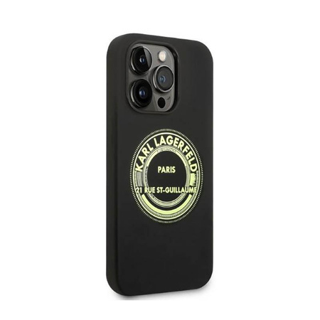Karl Lagerfeld Silicone RSG - Etui iPhone 14 Pro Max (czarny)