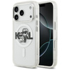 Karl Lagerfeld IML Glitter Karl & Choupette Sketch Logo MagSafe - Etui iPhone 17 Pro (przezroczysty)