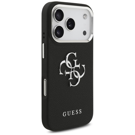 Guess Grained Big 4G Classic Logo - Etui iPhone 17 Pro (czarny)