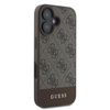 Guess 4G Bottom Stripe - Etui iPhone 16 (brązowy)