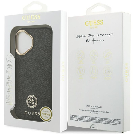Guess 4G Strass Logo MagSafe - Etui iPhone 17 (czarny)