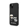 Karl Lagerfeld Liquid Silicone Karl & Choupette MagSafe - Etui iPhone 14 (czarny)
