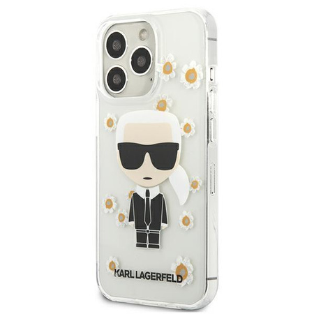 Karl Lagerfeld Iconic Karl Flower - Etui iPhone 13 Pro (przezroczysty)