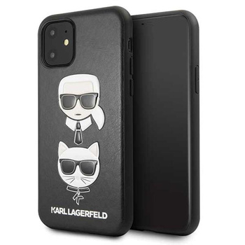 Karl Lagerfeld Embossed Case Karl & Choupette - Etui iPhone 11 (Black)