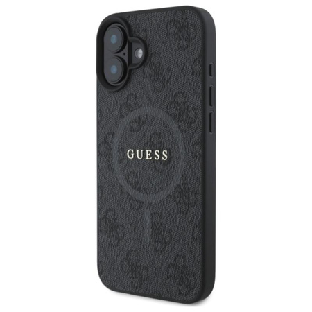Guess 4G Ring Classic Logo MagSafe - Etui iPhone 16 (czarny)