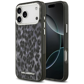 Karl Lagerfeld IML Leopard Pattern MagSafe - Etui iPhone 17 Pro Max (czarny)