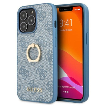 Guess 4G Ring Case - Etui iPhone 13 Pro (niebieski)
