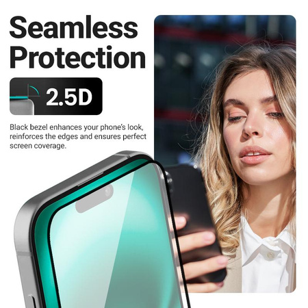 Crong 3D Armour Glass - Szkło hartowane iPhone 17 + ramka instalacyjna