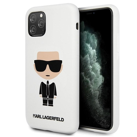 Karl Lagerfeld Fullbody Silicone Iconic - Etui iPhone 11 Pro Max (White)