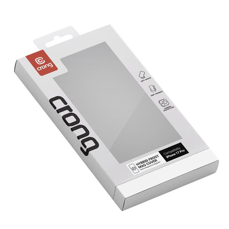 Crong Hybrid Frost MAG Cover - Etui MagSafe iPhone 17 Pro (czarny)