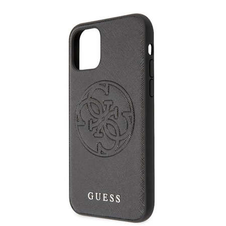 Guess Saffiano 4G Circle Logo - Etui iPhone 11 Pro (czarny)