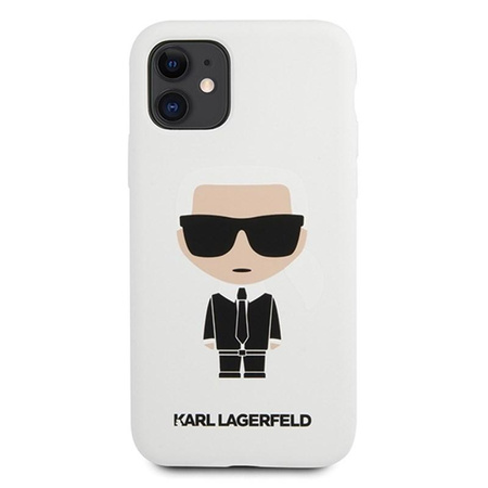 Karl Lagerfeld Fullbody Silicone Iconic - Etui iPhone 11 (White)