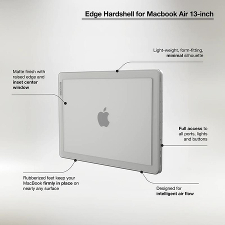 Incase Edge Hardshell Case - Etui MacBook Air 13” M4 (2025) / M3 (2024) / M2 (2022) (Clear)