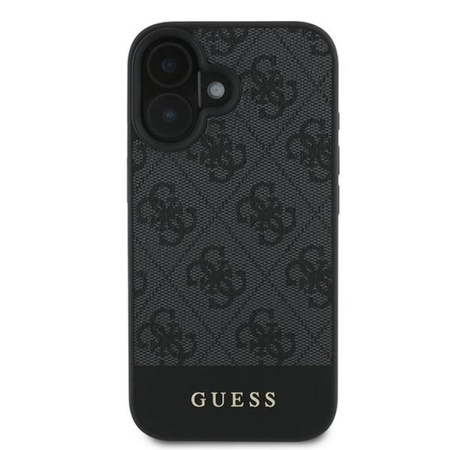 Guess 4G Bottom Stripe - Etui iPhone 16 Plus (szary)