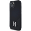 Karl Lagerfeld Silicone Shadow Metal Initial MagSafe - Etui do iPhone 15 (czarny)