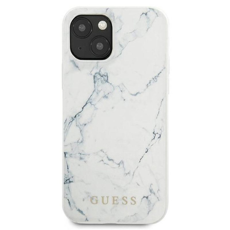 Guess Marble - Etui iPhone 13 (biały)
