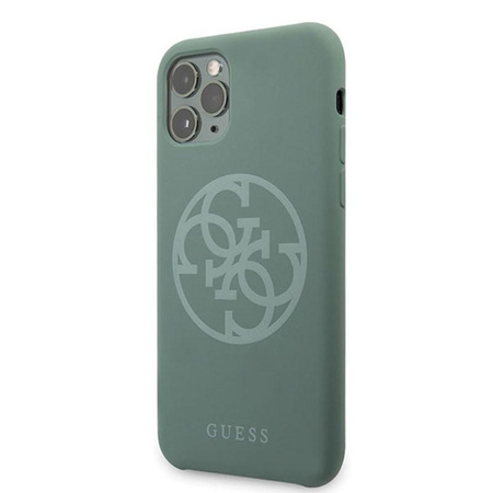 Guess Silicone 4G Tone to Tone - Etui iPhone 11 Pro Max (khaki)