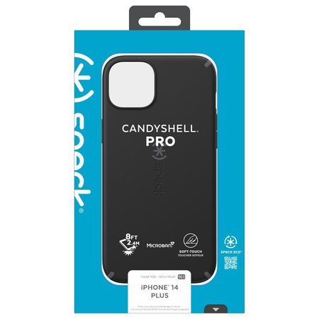 Speck CandyShell Pro - Etui iPhone 14 Plus z powłoką MICROBAN (Black / Slate Grey)