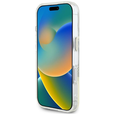 Guess IML Metal Colored Circle Classic Logo MagSafe - Etui do iPhone 16 (szary)