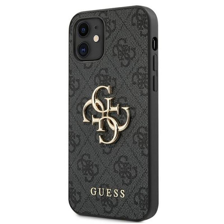 Guess 4G Big Metal Logo - Etui iPhone 12 mini (szary)