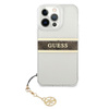 Guess 4G Stripe Brown Charm - Etui iPhone 13 Pro Max (przezroczysty)