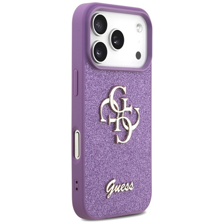 Guess Fixed Glitter Big 4G - Etui iPhone 17 Pro (liliowy)