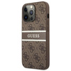 Guess 4G Printed Stripe - Etui iPhone 13 Pro Max (brązowy)