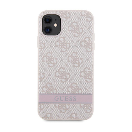 Guess 4G Printed Stripe - Etui iPhone 11 / iPhone XR (różowy)