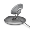 Moshi Lounge Q Wireless Charging Stand – Bezprzewodowa ładowarka indukcyjna Qi do iPhone i Android 15W (Nordic Gray)