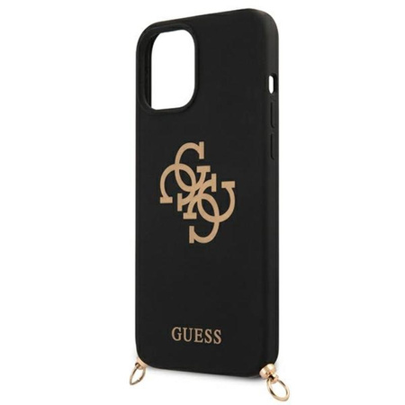 Guess 4G Big Logo Chain - Etui iPhone 12 / iPhone 12 Pro (czarny)