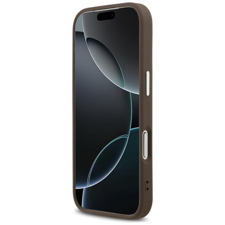 Guess 4G Triangle Logo MagSafe - Etui iPhone 17 Pro (brązowy)