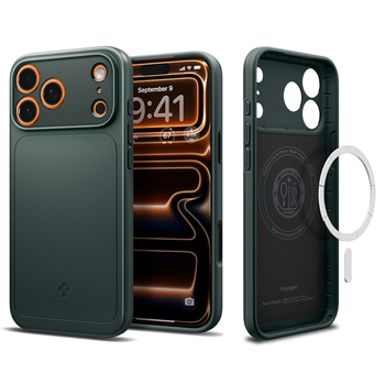 Spigen Thin Fit Mag MagSafe - Etui do iPhone 17 Pro Max (Abyss Green)
