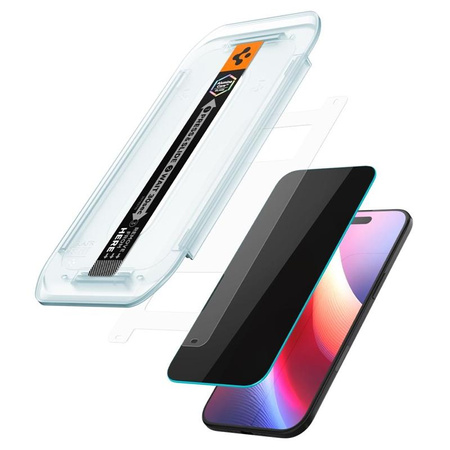 Spigen GLAS.TR EZ FIT Privacy 2-Pack - Szkło hartowane z filtrem prywatyzującym do iPhone Air (2 sztuki)