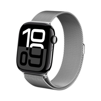 Crong Milano Steel - Pasek ze stali nierdzewnej do Apple Watch 44/45/46/49 mm (srebrny)