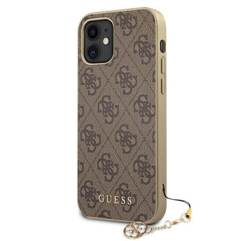 Guess 4G Charms Collection - Etui iPhone 12 mini (brązowy)