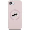 Karl Lagerfeld Silicone Karl & Choupette Heads MagSafe - Etui do iPhone 16e (różowy)
