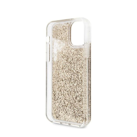 Karl Lagerfeld Liquid Glitter 2 Heads - Etui iPhone 11 (złoty)
