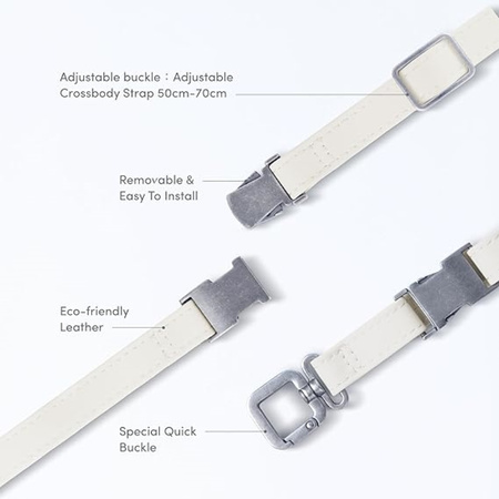 Moshi 2-in-1 Wrist & Body Strap with Adapter - Smycz ze skóry eco do telefonu (Moss Green)