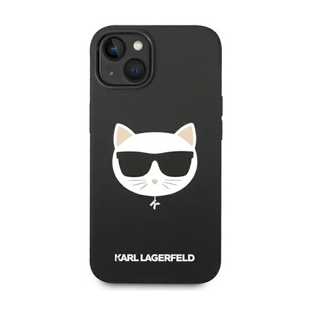 Karl Lagerfeld Choupette Head MagSafe Silicone - Etui iPhone 14 (czarny)