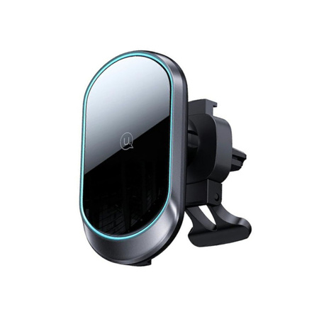 USAMS US-CD182 - Magnetyczny uchwyt samochodowy z ładowaniem bezprzewodowym 15W (czarny)