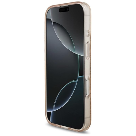 Guess IML Flowers Electro Pearl Strap MagSafe - Etui iPhone 17 (różowy)