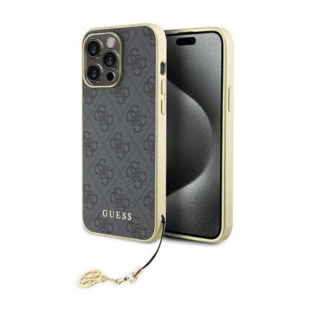 Guess 4G Charms Collection - Etui iPhone 15 Pro Max (szary)