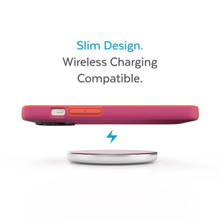 Speck CandyShell Pro - Etui iPhone 14 Plus z powłoką MICROBAN (Digital Pink / Energy Red)