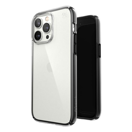 Speck Presidio Perfect-Clear with Impact Geometry - Etui iPhone 14 Pro Max z powłoką MICROBAN (Clear / Black)