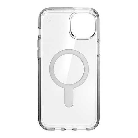 Speck Presidio Perfect-Clear ClickLock & Magsafe - Etui iPhone 15 Plus (Clear / Chrome Finish / Serene Silver)