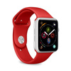 PURO ICON - Elastyczny pasek sportowy do Apple Watch 42/44/45 mm (S/M & M/L) (czerwony)