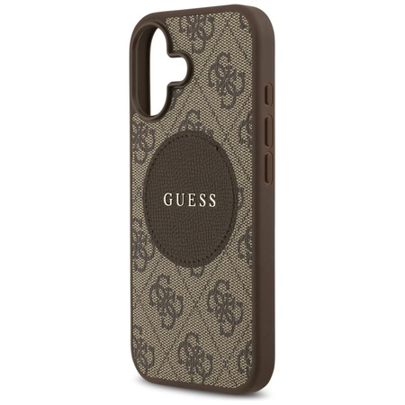 Guess 4G Circle Classic Logo MagSafe - Etui iPhone 17 (brązowy)