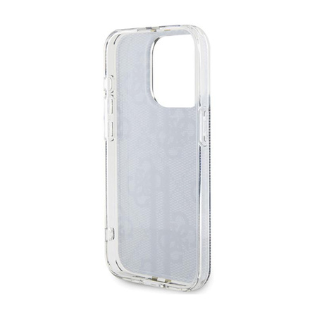 Guess IML 4G Gold Stripe - Etui iPhone 15 Pro (czarny)