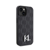 Karl Lagerfeld Leather Monogram Hot Stamp Metal Logo - Etui iPhone 15 (czarny)
